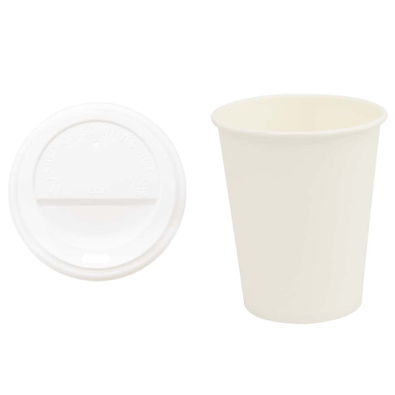 Afbeelding laden in galerijviewer, Vidaxl papieren koffiekopjes met deksel 1000 st 8oz 200 ml
