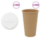 Vidaxl papieren koffiekopjes met deksel 1000 st 16oz 400 ml