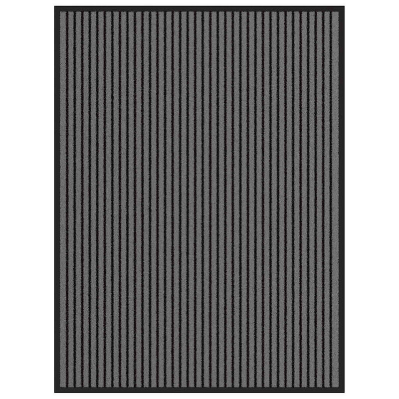Afbeelding laden in galerijviewer, Vidaxl deurmat 90x120 cm gestreept zwart en grijs
