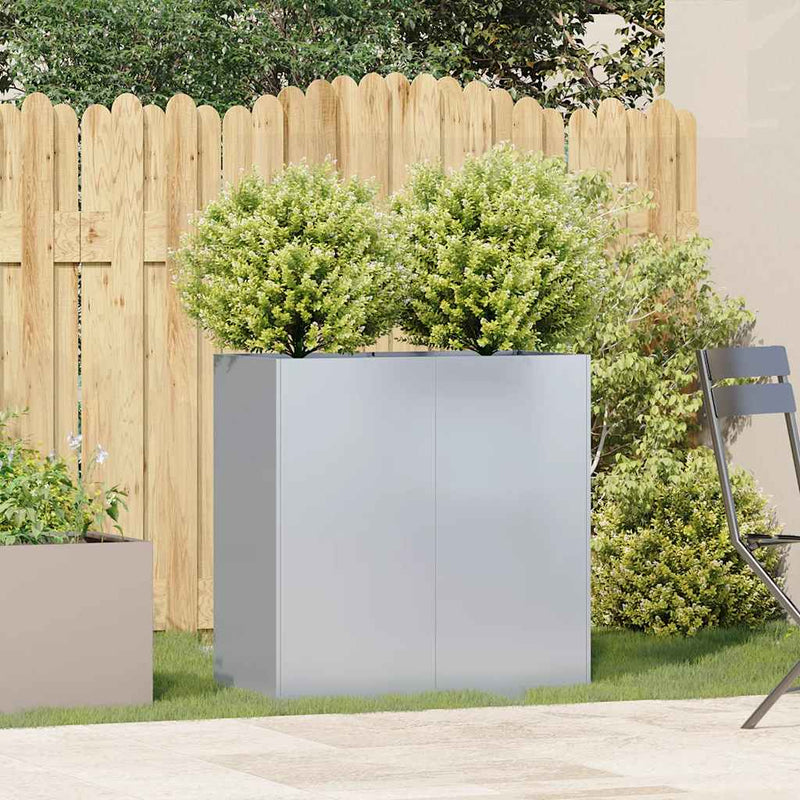 Afbeelding laden in galerijviewer, Vidaxl plantenbak 80x40x80 cm gegalvaniseerd staal
