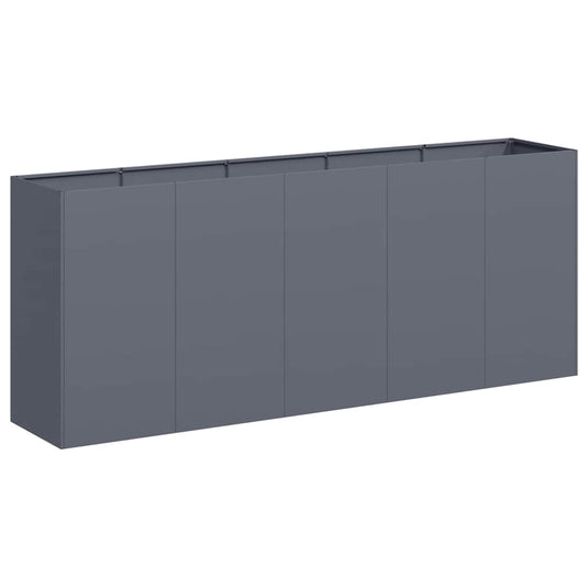 Vidaxl plantenbak 200x40x80 cm koudgewalst staal antracietkleurig