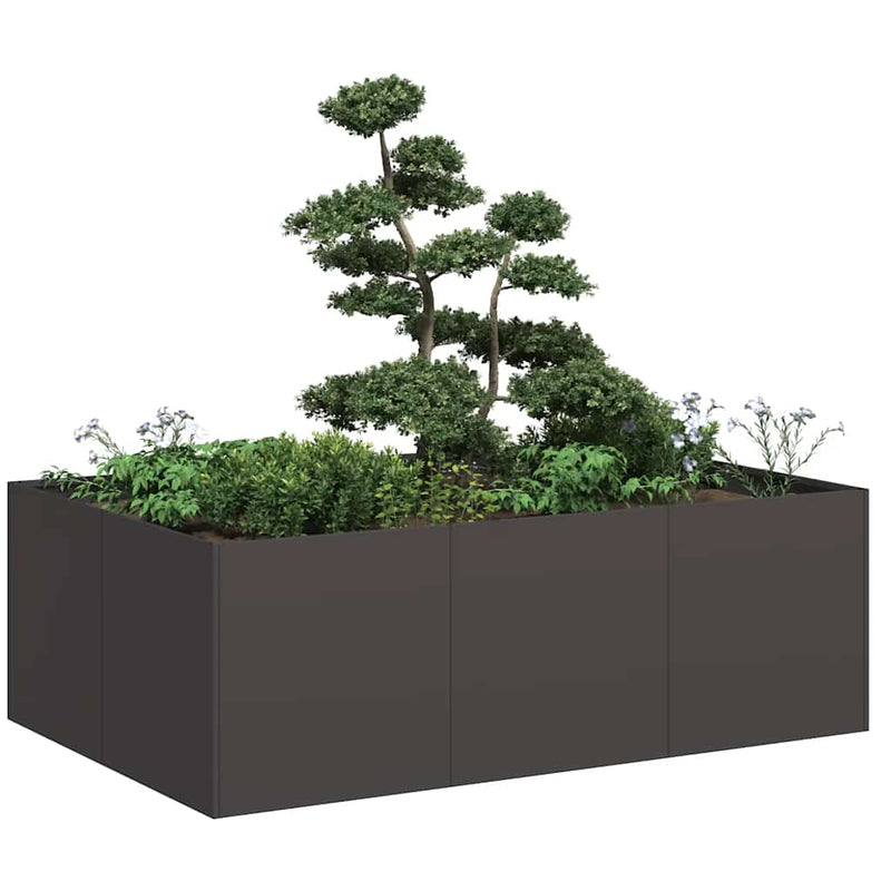 Afbeelding laden in galerijviewer, Vidaxl plantenbak 120x80x40 cm staal zwart
