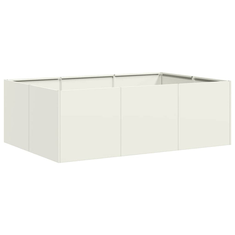 Afbeelding laden in galerijviewer, Vidaxl plantenbak 120x80x40 cm staal wit
