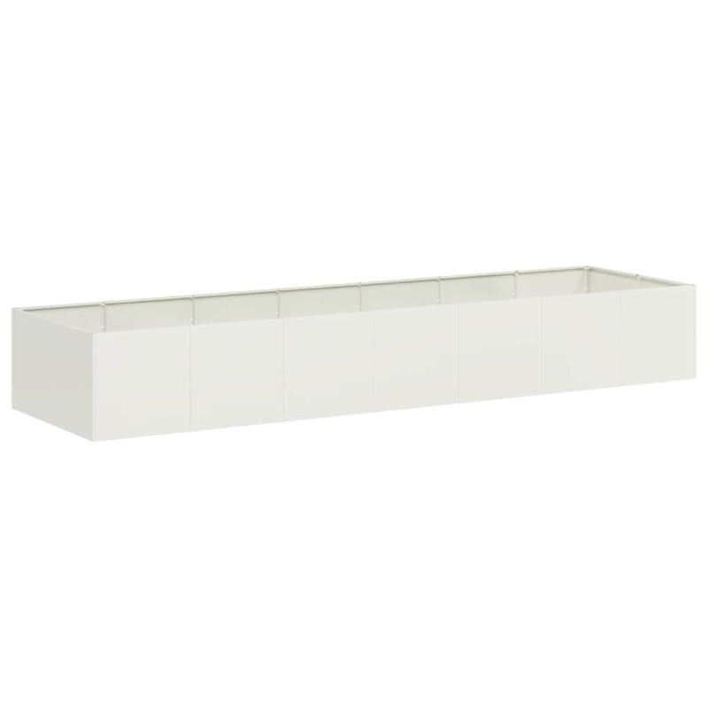 Afbeelding laden in galerijviewer, Vidaxl plantenbak 280x80x40 cm staal wit
