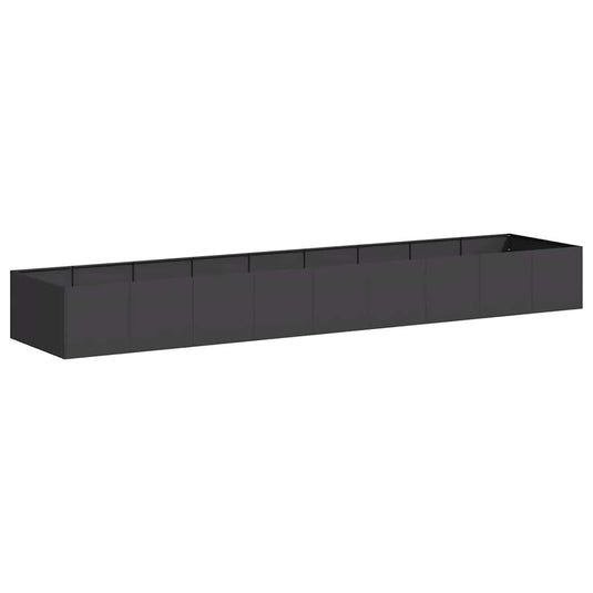 Vidaxl plantenbak 360x80x40 cm staal zwart