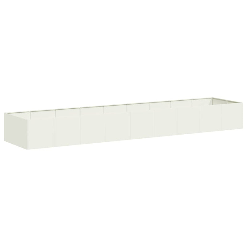 Afbeelding laden in galerijviewer, Vidaxl plantenbak 360x80x40 cm staal wit
