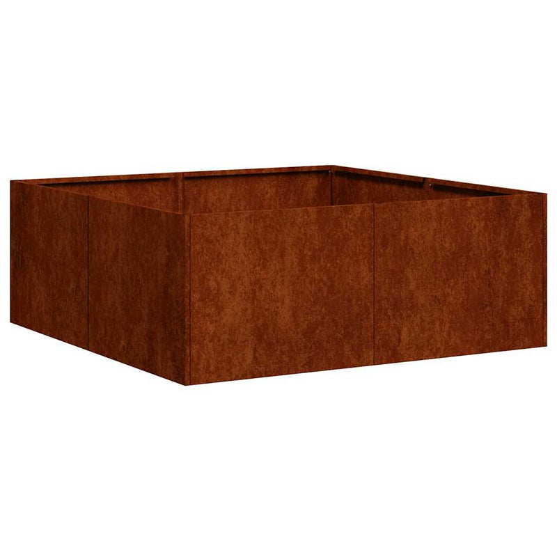 Afbeelding laden in galerijviewer, Vidaxl plantenbak roestig 80x80x30 cm weervast staal
