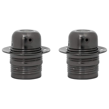 Vidaxl lamphouders 2 st glanzend zwart e27