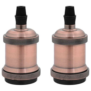 Vidaxl lamphouders 2 st rood brons e27