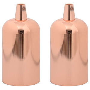 Vidaxl lamphouders 2 st roségoud e27