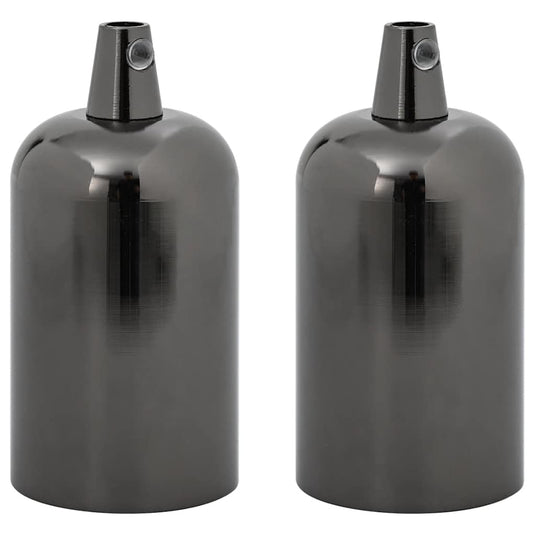 Vidaxl lamphouders 2 st glanzend zwart e27