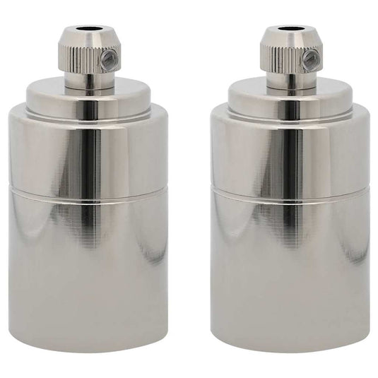 Vidaxl lamphouders 2 st nikkel satijn e27