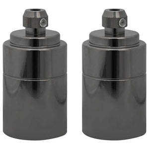 Vidaxl lamphouders 2 st glanzend zwart e27