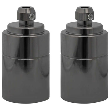 Vidaxl lamphouders 2 st glanzend zwart e27