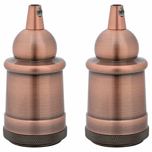 Vidaxl lamphouders 2 st rood brons e27