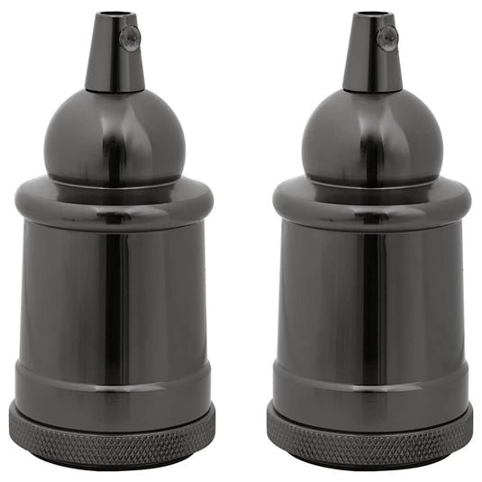 Vidaxl lamphouders 2 st glanzend zwart e27