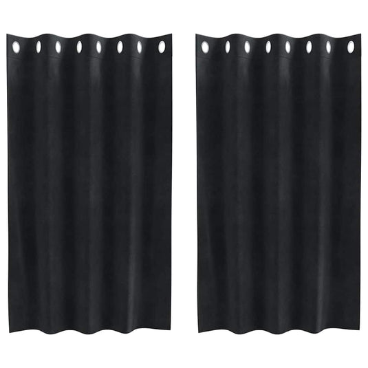 Vidaxl verduisterende gordijnen 2 pcs zwart 140 x 140 cm fluweel
