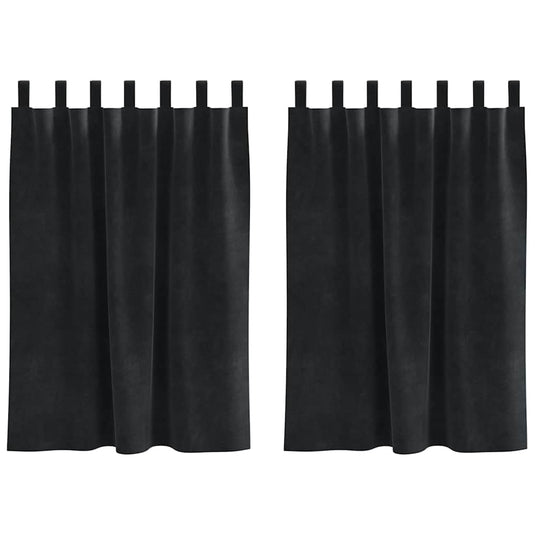 Vidaxl verduisterende gordijnen 2 pcs zwart 140 x 140 cm fluweel