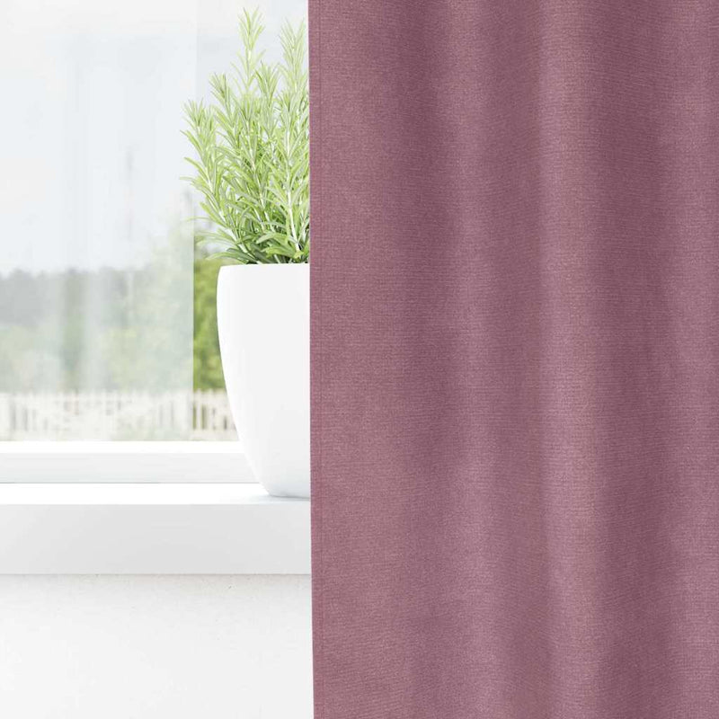 Afbeelding laden in galerijviewer, Vidaxl verduisterende gordijnen 2 pcs donkerroze 140 x 225 cm fluweel

