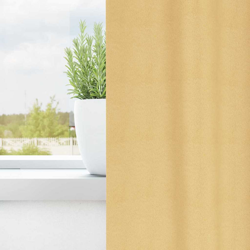 Afbeelding laden in galerijviewer, Vidaxl zwart-out gordijnen met ringen 2 pcs beige 225 x 140 cm
