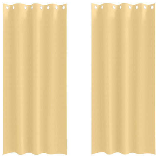 Vidaxl zwart-out gordijnen met ringen 2 pcs beige 245 x 140 cm