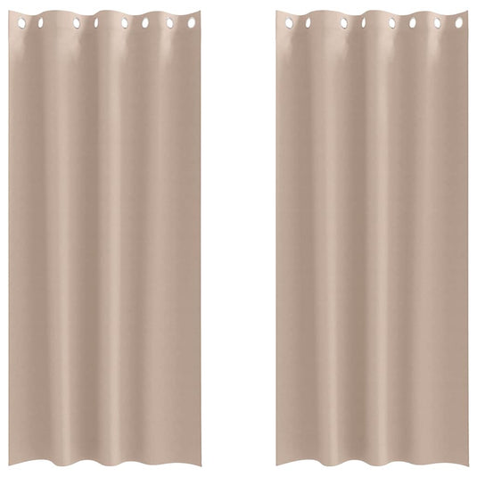 Vidaxl zwart-out gordijnen met ringen 2 pcs taupe 245 x 140 cm