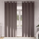 Vidaxl zwart-out gordijnen met ringen 2 pcs donkerbruin 225 x 140 cm