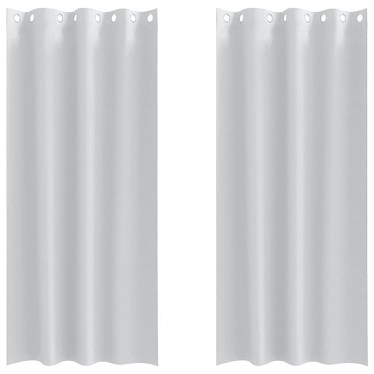 Vidaxl zwart-out gordijnen met ringen 2 pcs bleekgrijs 225 x 140 cm