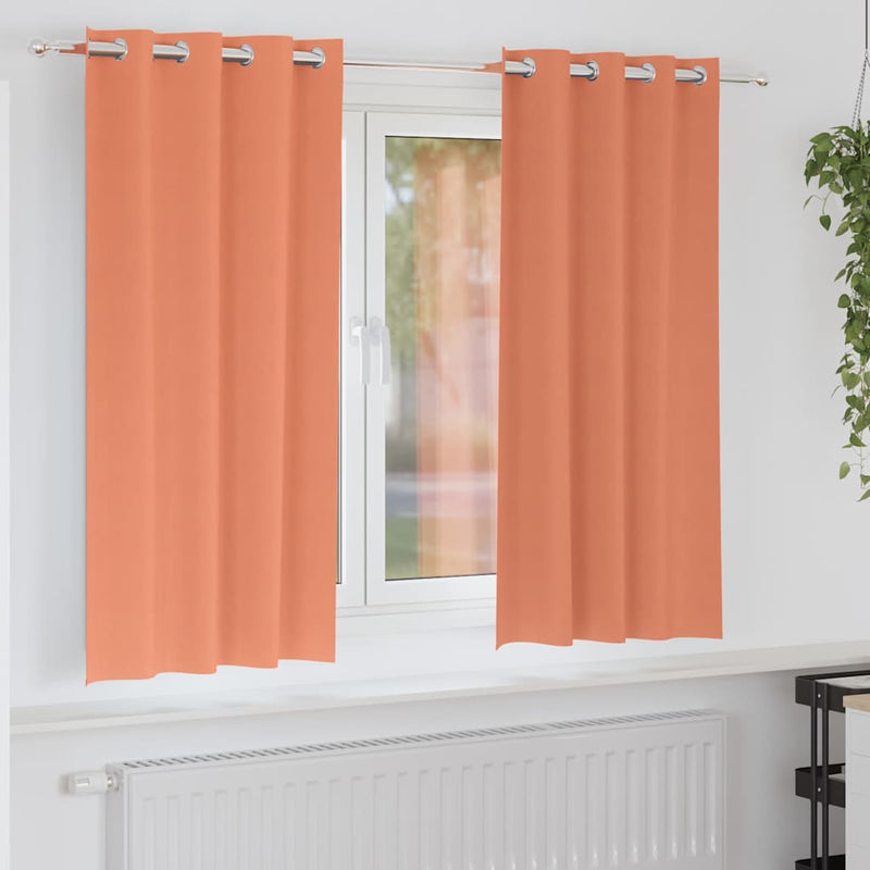 Afbeelding laden in galerijviewer, Vidaxl zwart-out gordijnen met ringen 2 pcs terracotta 175 x 140 cm
