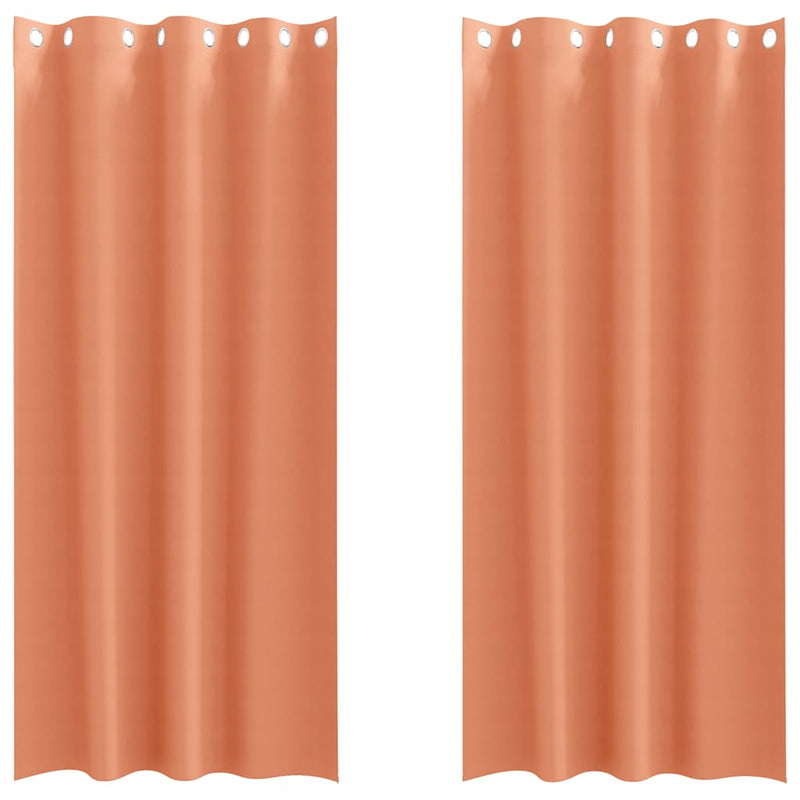 Afbeelding laden in galerijviewer, Vidaxl zwart-out gordijnen met ringen 2 pcs terracotta 225 x 140 cm

