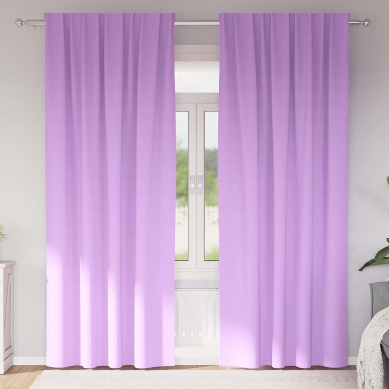 Afbeelding laden in galerijviewer, Vidaxl zwart-out gordijnen met ringen 2 pcs paars 245 x 140 cm
