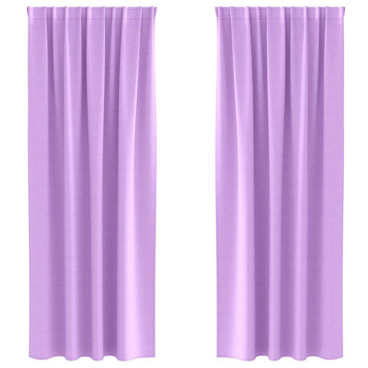 Vidaxl zwart-out gordijnen met ringen 2 pcs paars 245 x 140 cm