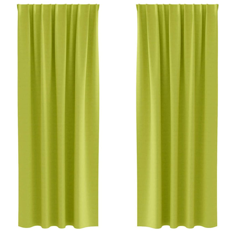 Afbeelding laden in galerijviewer, Vidaxl zwart-out gordijnen met ringen 2 pcs groen 245 x 140 cm
