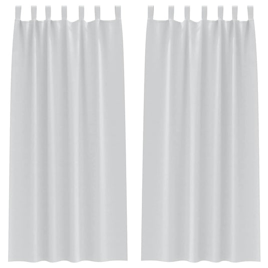 Vidaxl zwart-out gordijnen met ringen 2 pcs bleekgrijs 225 x 140 cm
