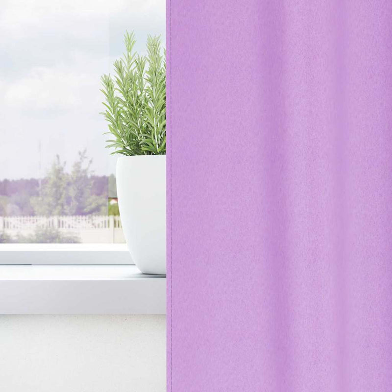Afbeelding laden in galerijviewer, Vidaxl zwart-out gordijnen met ringen 2 pcs paars 140 x 140 cm
