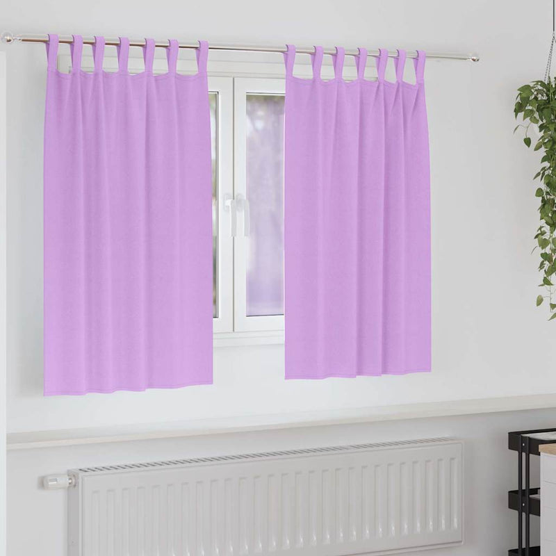 Afbeelding laden in galerijviewer, Vidaxl zwart-out gordijnen met ringen 2 pcs paars 140 x 140 cm
