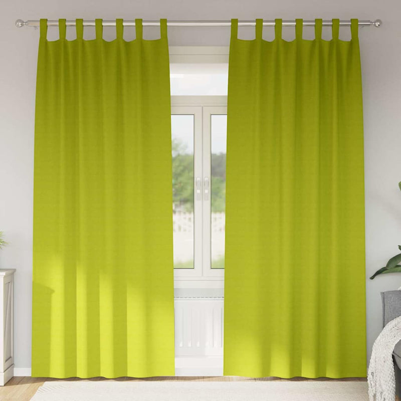 Afbeelding laden in galerijviewer, Vidaxl zwart-out gordijnen met ringen 2 pcs groen 225 x 140 cm
