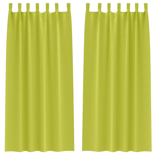 Vidaxl zwart-out gordijnen met ringen 2 pcs groen 225 x 140 cm