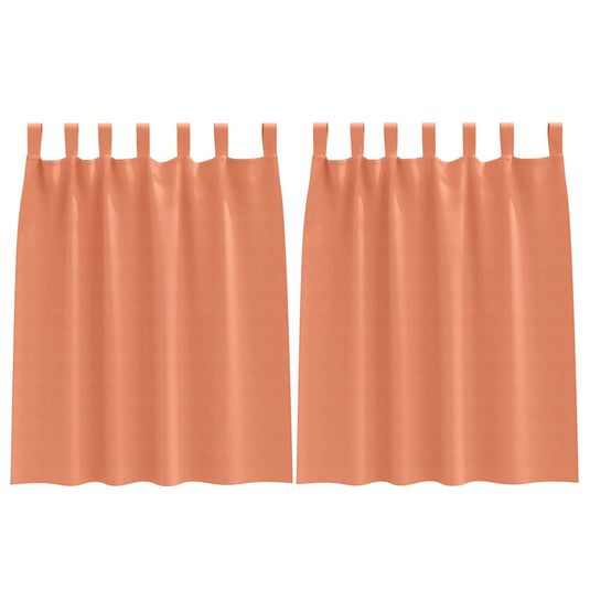 Vidaxl zwart-out gordijnen met ringen 2 pcs terracotta 140 x 140 cm