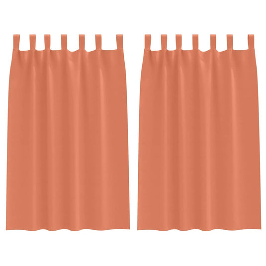 Vidaxl zwart-out gordijnen met ringen 2 pcs terracotta 175 x 140 cm