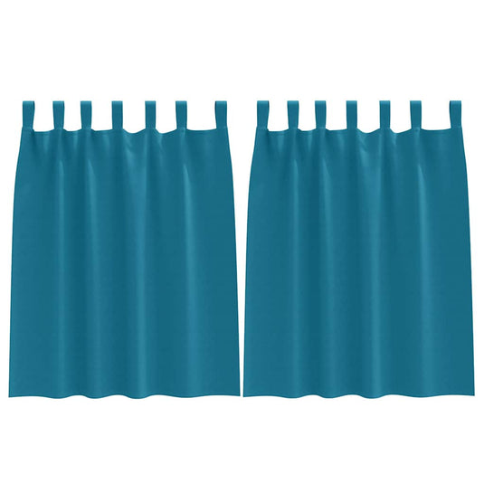 Vidaxl zwart-out gordijnen met ringen 2 pcs turquoise 140 x 140 cm