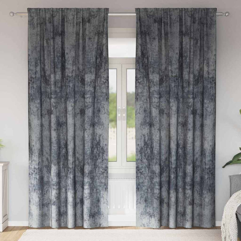Afbeelding laden in galerijviewer, Vidaxl velvet gordijnen 2 pcs zilvergrijs 260 x 140 cm fluweel
