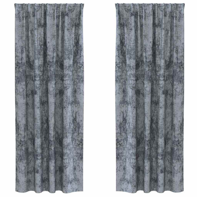 Afbeelding laden in galerijviewer, Vidaxl velvet gordijnen 2 pcs zilvergrijs 260 x 140 cm fluweel
