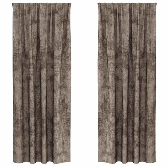 Vidaxl velvet gordijnen 2 pcs cappuccino 245 x 140 cm fluweel