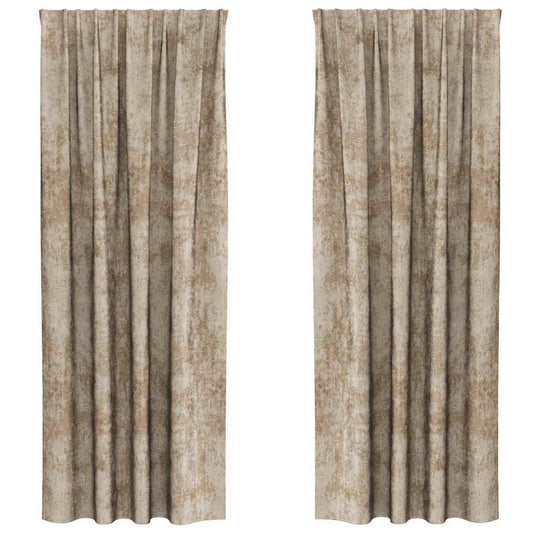 Vidaxl velvet gordijnen 2 pcs champagne 225 x 140 cm fluweel