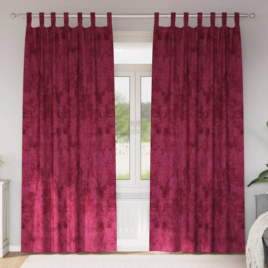 Vidaxl velvet gordijnen 2 pcs wijnrood 245 x 140 cm fluweel