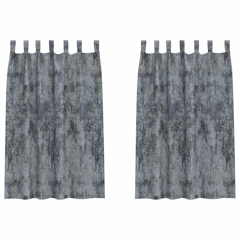 Afbeelding laden in galerijviewer, Vidaxl velvet gordijnen 2 pcs zilvergrijs 175 x 140 cm fluweel

