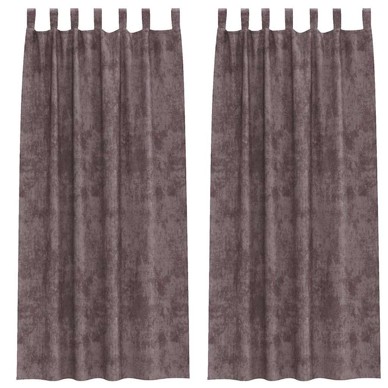 Afbeelding laden in galerijviewer, Vidaxl velvet gordijnen met gordijnen 2 pcs bruin 225 x 140 cm fluweel
