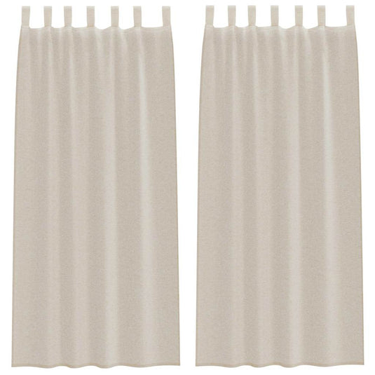 Vidaxl voile gordijn met gordijnen 2 pcs zand 260 x 140 cm polyester
