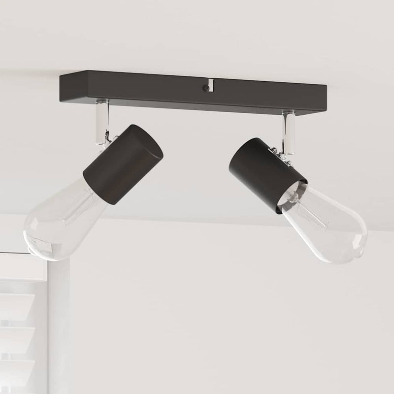 Afbeelding laden in galerijviewer, Vidaxl plafondspot met schijnwerpers zwart 26 x 6,5 x 11,5 cm metaal
